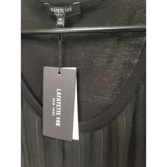Lafayette 148 New York Silk Black Sweater Vest Size Xl New NWT - Picture 6 of 9